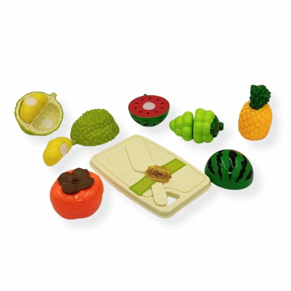 Cutting vegetables and fruits toy set with board – Jinkee 3+