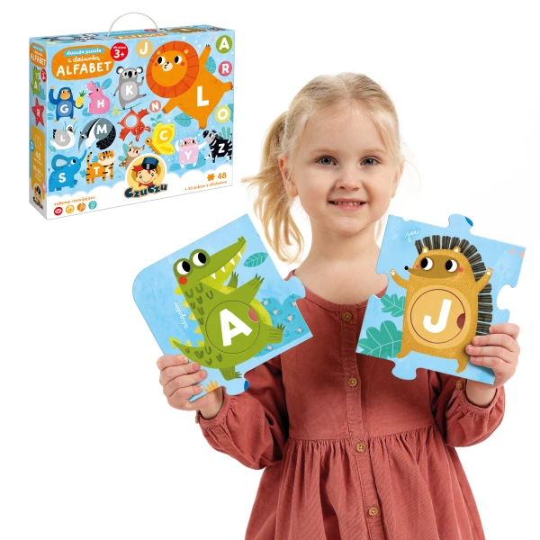 Puzzle podłogowe CzuCzu Alfabet z literami do wyjmowania 3+