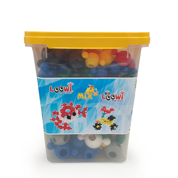Klocki konstrukcyjne Loowi i Big Loowi mix kulki 200 elementów 3+