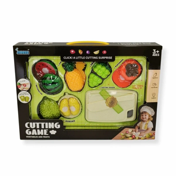 Cutting vegetables and fruits toy set with board – Jinkee 3+