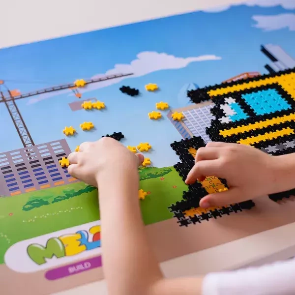 Meli Minis Build 2-in-1 Crane and Bulldozer blocks 500 el.