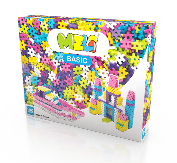 Meli Basic Pink 1000 el construction blocks.