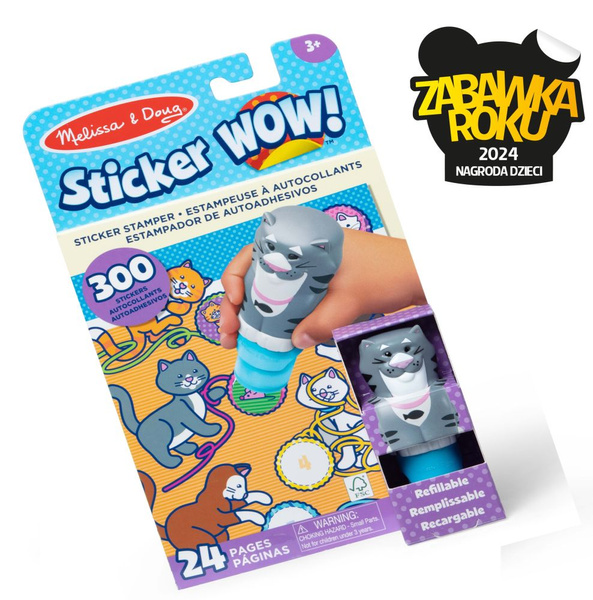 Sticker Wow - Book and Stamper with Stickers - Cat