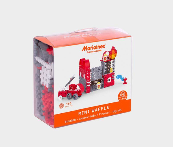 Blocks Mini Waffle Firefighter set large 185 el.