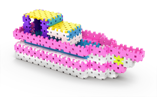 Klocki konstrukcyjne Meli Basic Pink 50 el. – wafle 3+