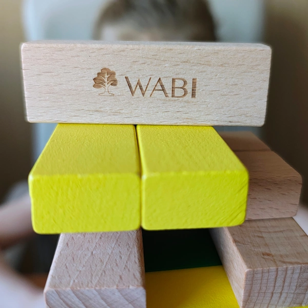 Drewniana wieża WABI Tower Jenga 54 klocki 6+
