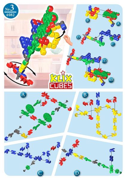 Klix Cubes Gears 310 el. - Construction Blocks