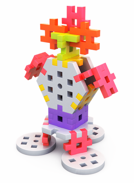 Klocki Meli Constructor Pink 100 elementów – zestaw 3+