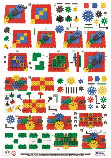 Morphun Gearphun 500 el construction block set. + Instructions 60 pp. A4