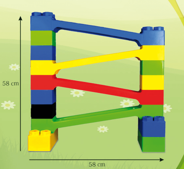 Klocki Giganty z Zjeżdżalnią 103 el. – BJ Plastik dla dzieci 4+