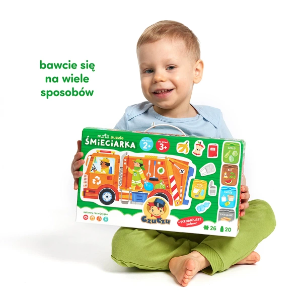 CzuCzu Moto puzzle Śmieciarka 2+,3+