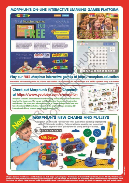 Morphun Gearphun 500 el construction block set. + Instructions 60 pp. A4