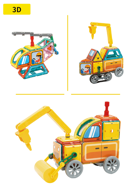 Magical Magnet Building Vehicles 6in1 magnetic blocks 98 el.