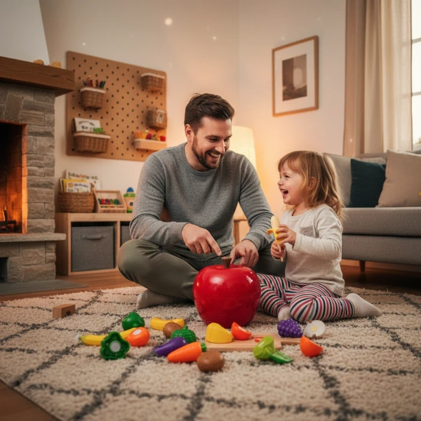 Czerwone jabłko - woce i warzywa do krojenia 29 elementów – Jinkee 3+