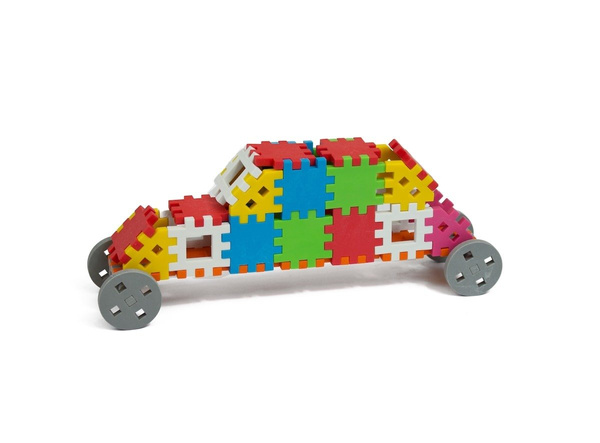 Klocki edukacyjne Marioinex Mini Waffle Wafle Konstruktor 300 elementów dla 4-latka wspierające m...