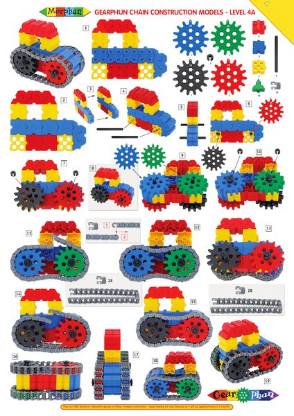 Gearphun Sprockets and Chains 200 el. - Construction blocks