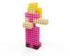 Set of building blocks - Meli Cube Pink 200 el. 
