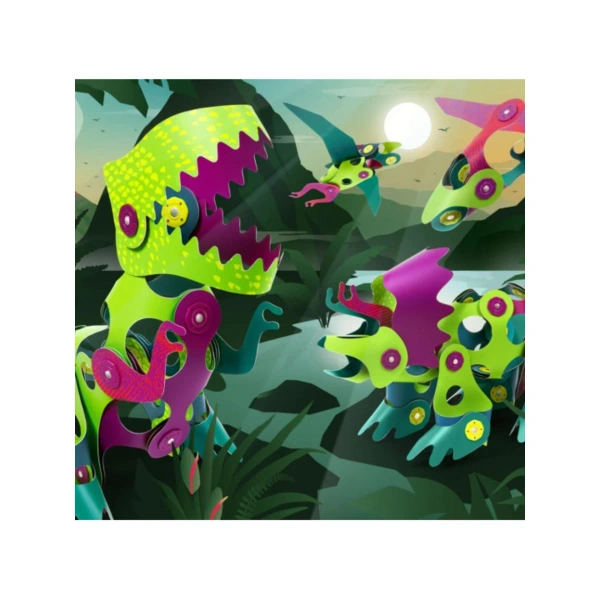Flexible Magnetic Dino Blocks 36 Pieces – Clixo Adventur4+