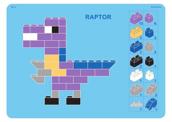 Little Architect - ArchiDinos 750 el. - Educational blocks
