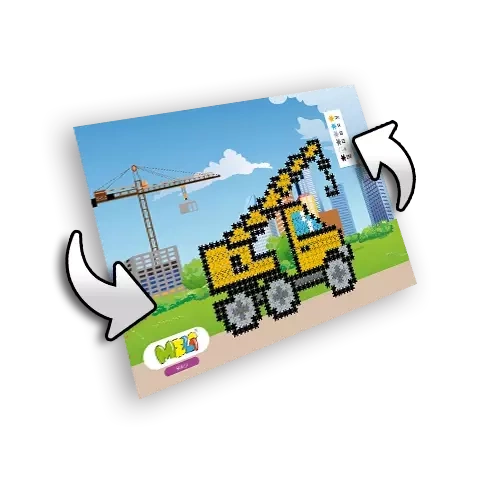 Meli Minis Build 2-in-1 Crane and Bulldozer blocks 500 el.