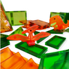 Klocki magnetyczne dinozaury 62 elementy transparentne – 3+