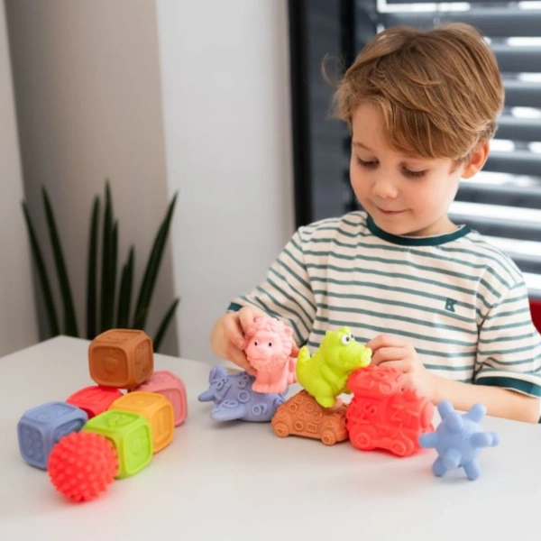 Large set of sensory toys with vehicles - 14 el.