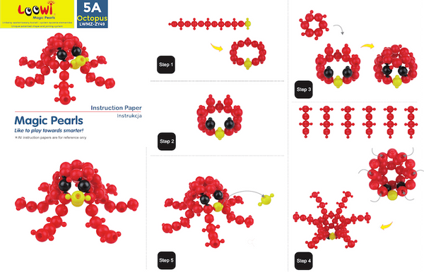Klocki konstrukcyjne Loowi kulki zestaw edukacyjny 525 elementów 4+