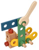 Wooden set of a small constructor