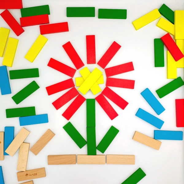 Wooden blocks WABI Planks 8 cm - 200 pcs.