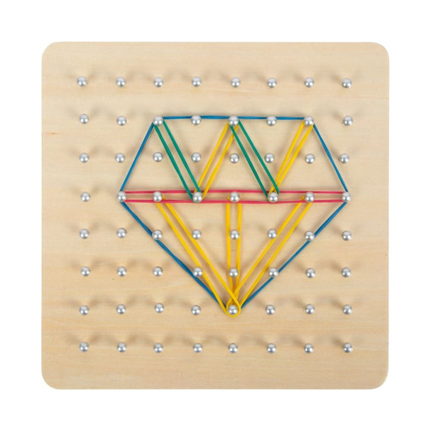 Wooden manipulative board - Geoplan game