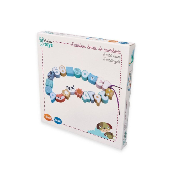 Pastel threading beads for toddlers