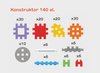 Mini Waffle Constructor blocks 140 el.