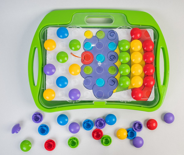 Mozaika edukacyjna z pinami 54 el. – Tigres dla dzieci 3+