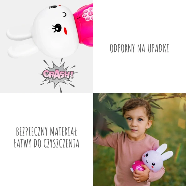 Króliczek Alilo Honey Bunny G6 PINK - różowy