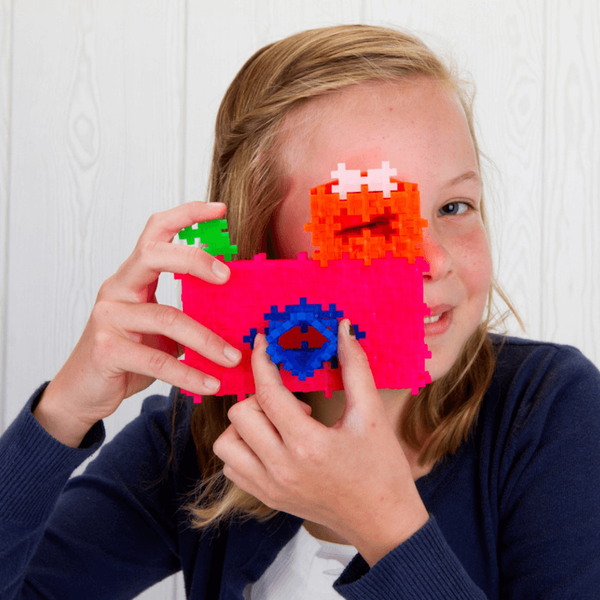 Klocki PlusPlus Mini Mix 600 el.(Basic/Neon) + 2 płytki