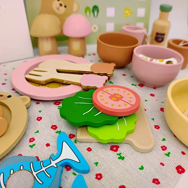 Wooden Kitchen Playset 40+ Pieces for Kids – Kabi 3+