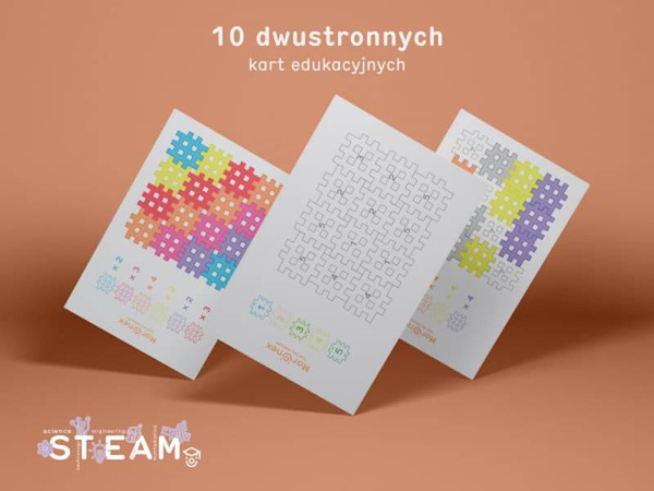 Klocki konstrukcyjne Marioinex Mini Waffle Pastel 300 elementów dla 4-latka wspierające motorykę