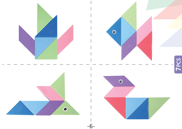 Magnetic Tangram Blocks - Magic Tangram 100el.