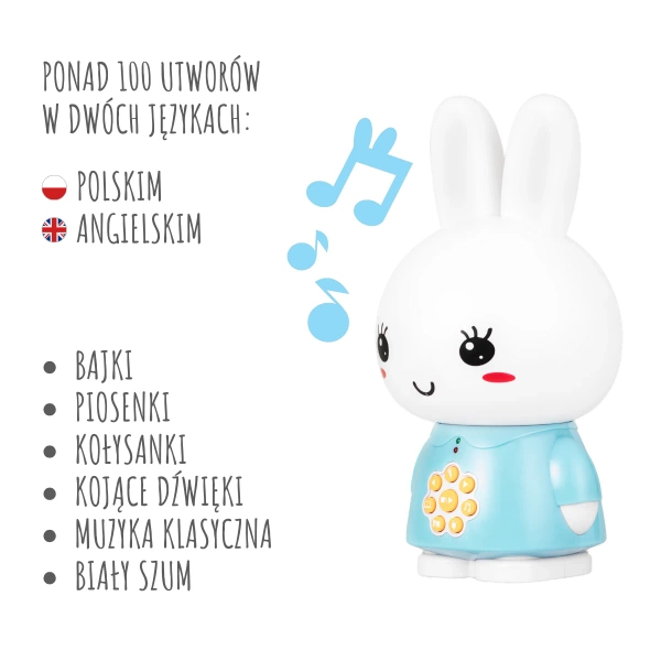 Króliczek Alilo Honey Bunny G6 LIGHT BLUE - jasny niebieski