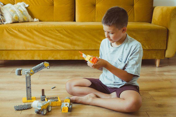 Klocki Mini Waffle Budowniczy mały 60 el.