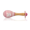 Pink wooden maracas with bunny