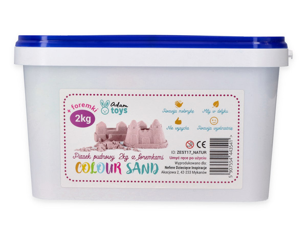Set - ColourSand kinetic sand 2kg pink + molds and shovel