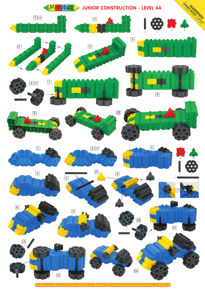 Morphun 10 Vehicles 251 el. - Construction blocks