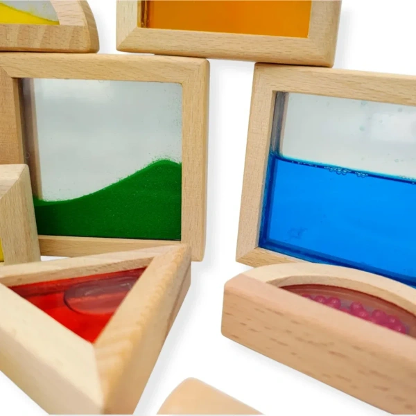 Wooden Sensory Blocks with Sand & Water 22 pcs – Kabi 2+
