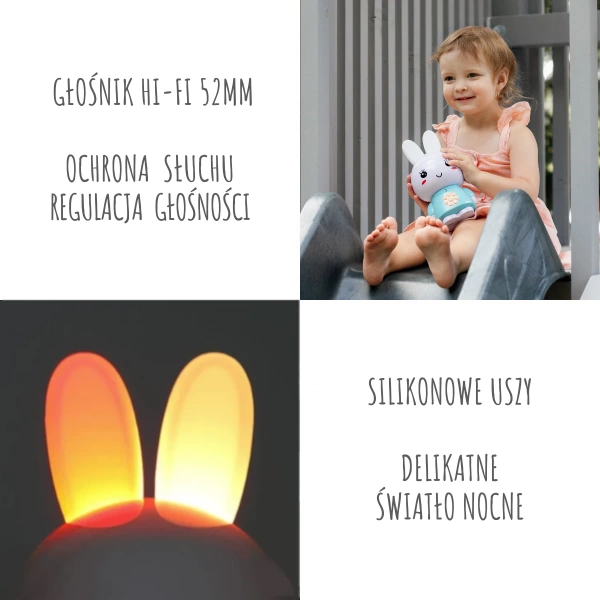 Króliczek Alilo Honey Bunny G6 LIGHT BLUE - jasny niebieski