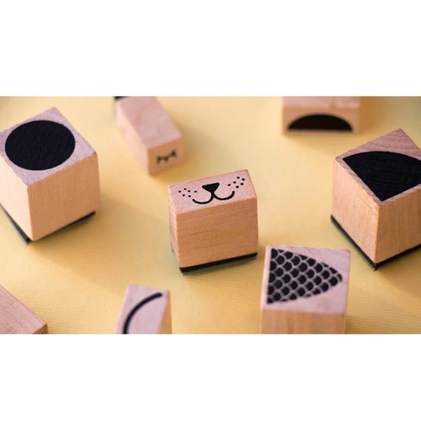 BAM! Animals Creative Wooden Stamps 16 pcs – Londji 5+