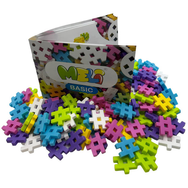 Klocki konstrukcyjne Meli Constructor Pink 200 el. – zestaw 3+