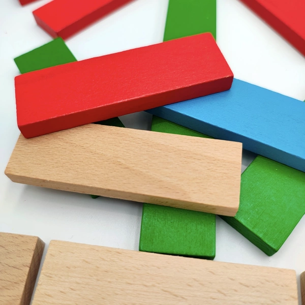 Drewniane klocki deseczki WABI Planks Edu Box mix 8 i 12 cm 200 sztuk 3+