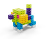 Set of building blocks - Meli Cube Pink 200 el. 
