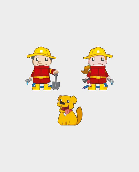 Mini Waffle Firefighter blocks medium set 90 el.